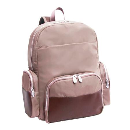 MCKLEINUSA 17 in. Cumberland Nylon Dual Compartment Laptop Backpack, Khaki 18364